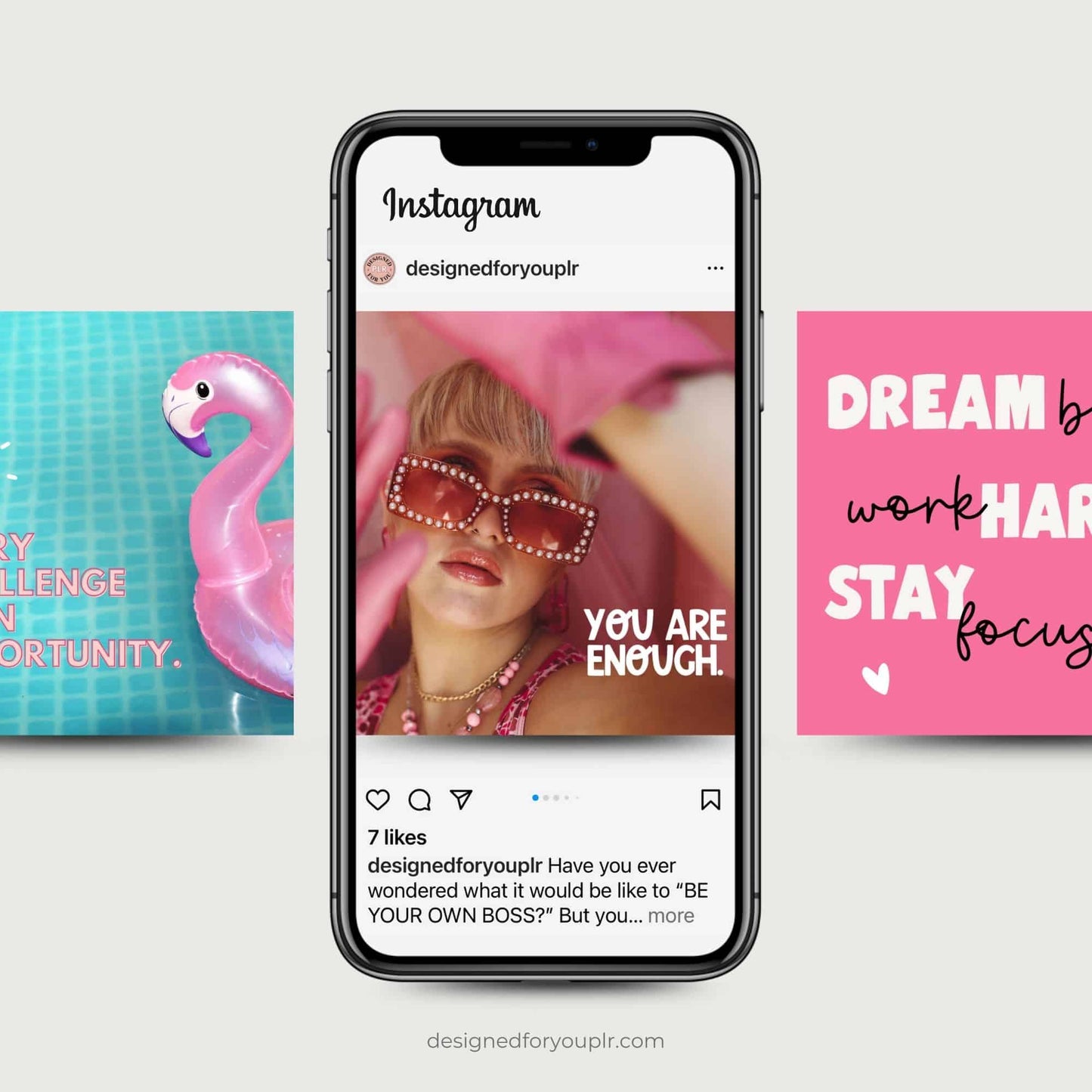 Instagram Posts with MRR • Pink Flamingo